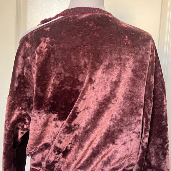 THE ONLY ALICE Maroon Burgundy Long Sleeve Sweater Top Size XS - Picture 11 of 16